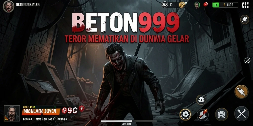 Screenshot gameplay menampilkan momen menegangkan dalam BETON999.