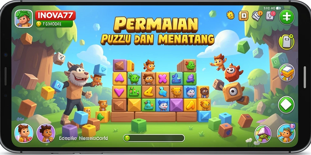 Tampilan menarik dari gameplay INOVA77 yang penuh tantangan puzzle.