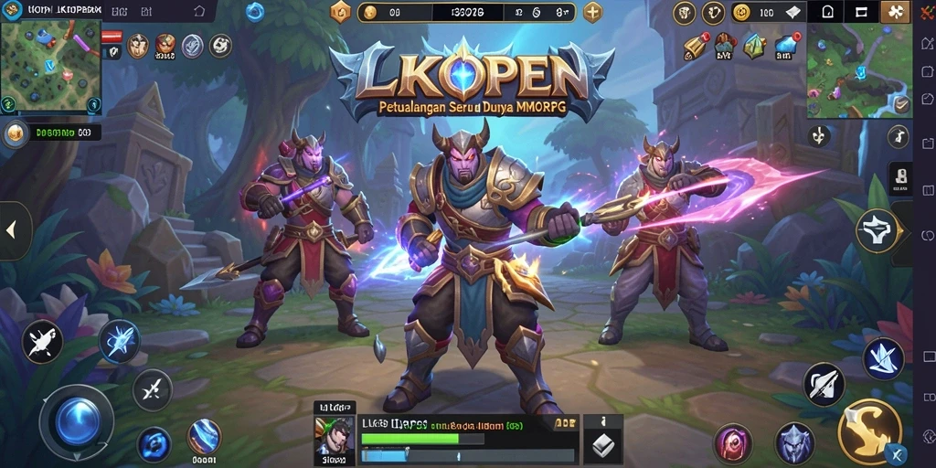 Tampilan gameplay menakjubkan di dunia MMORPG LKOPEN.