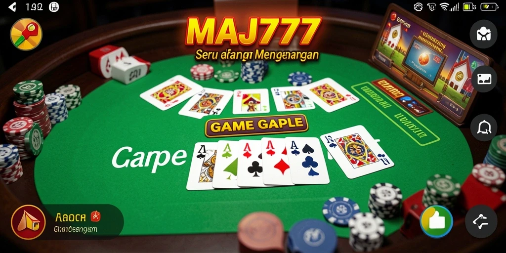 Tampilan permainan Gaple yang menarik dan interaktif dalam MAJ777.