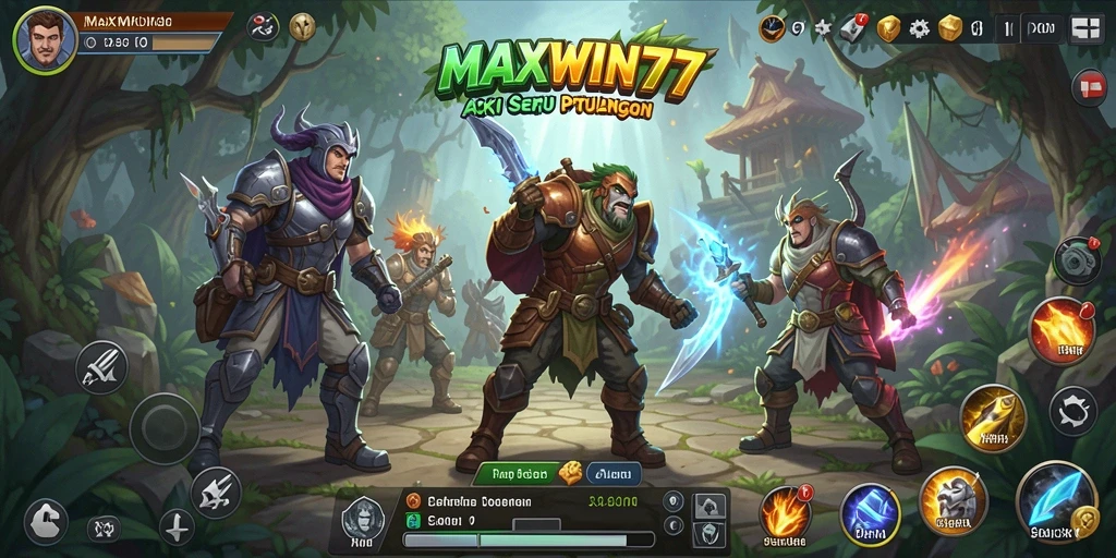 Tampilan gameplay seru dalam aksi petualangan MAXWIN77.