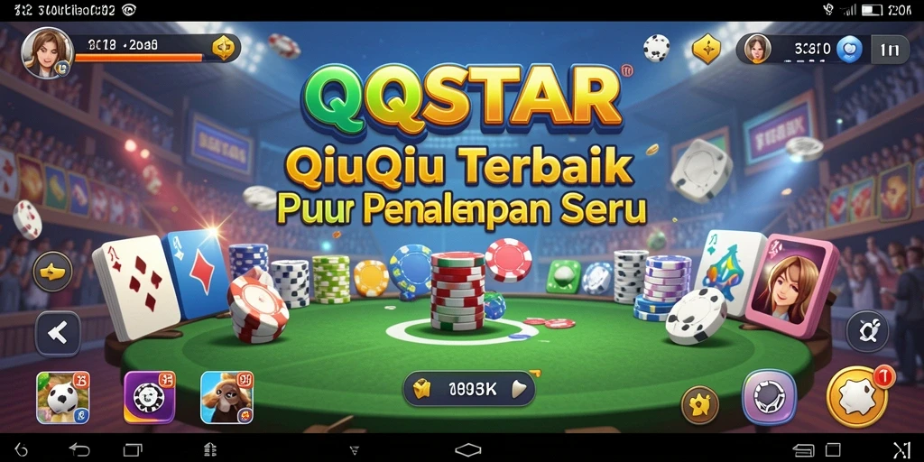 Screenshot gameplay QQSTAR menampilkan aksi seru permainan QiuQiu.