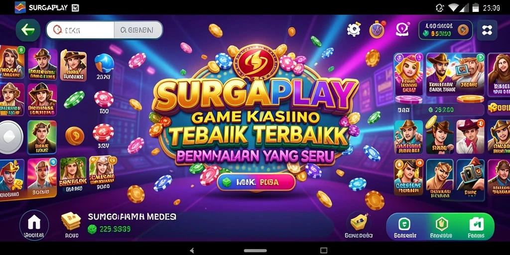 Screenshot gameplay <strong>SURGAPLAY</strong> menampilkan suasana kasino yang hidup dan menarik.